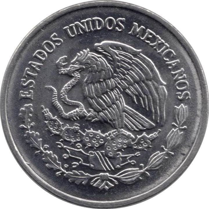 Mexico 5 Centavos Coin | Mexico Emblem | Aztec calendar | KM546 | 1992 - 2002