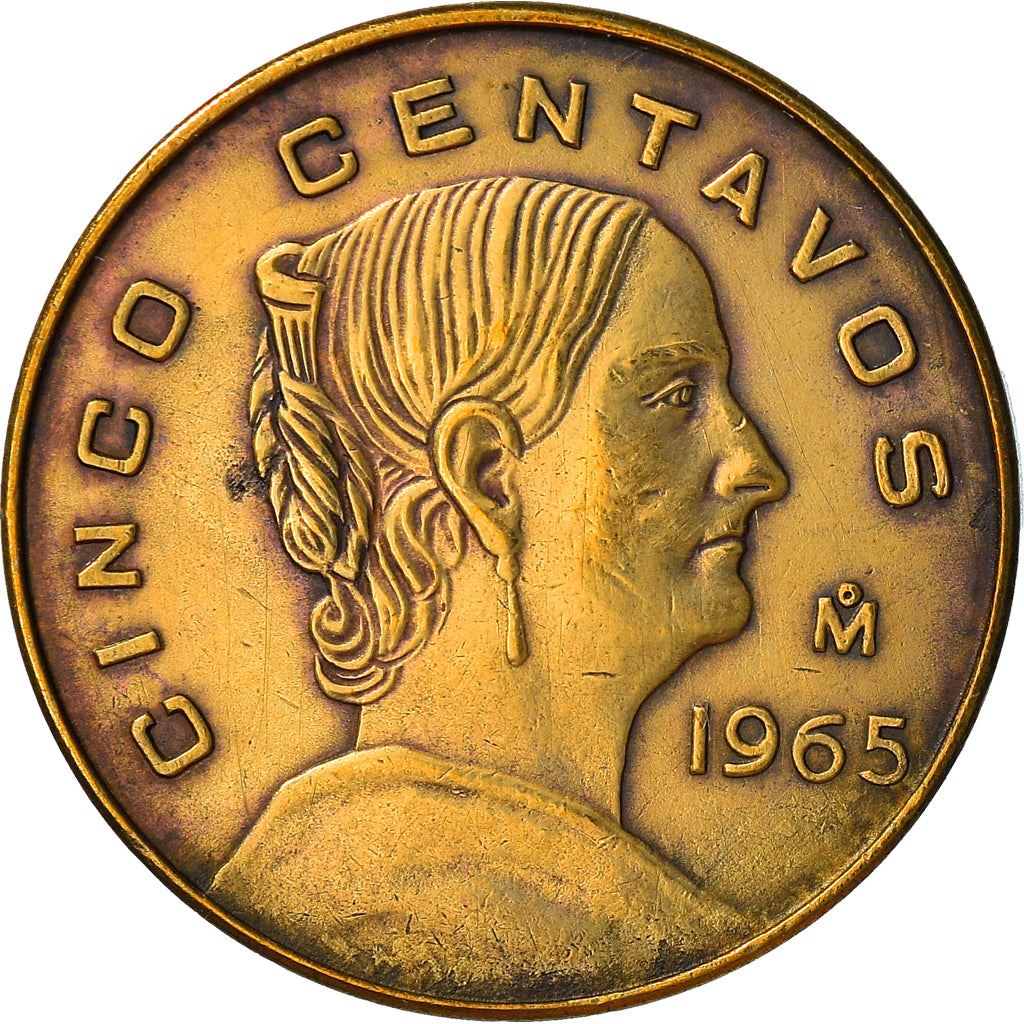 Mexico 5 Centavos | Josefa Ortiz de Domínguez | Eagle | Snake Coin | KM426 | 1954 - 1969