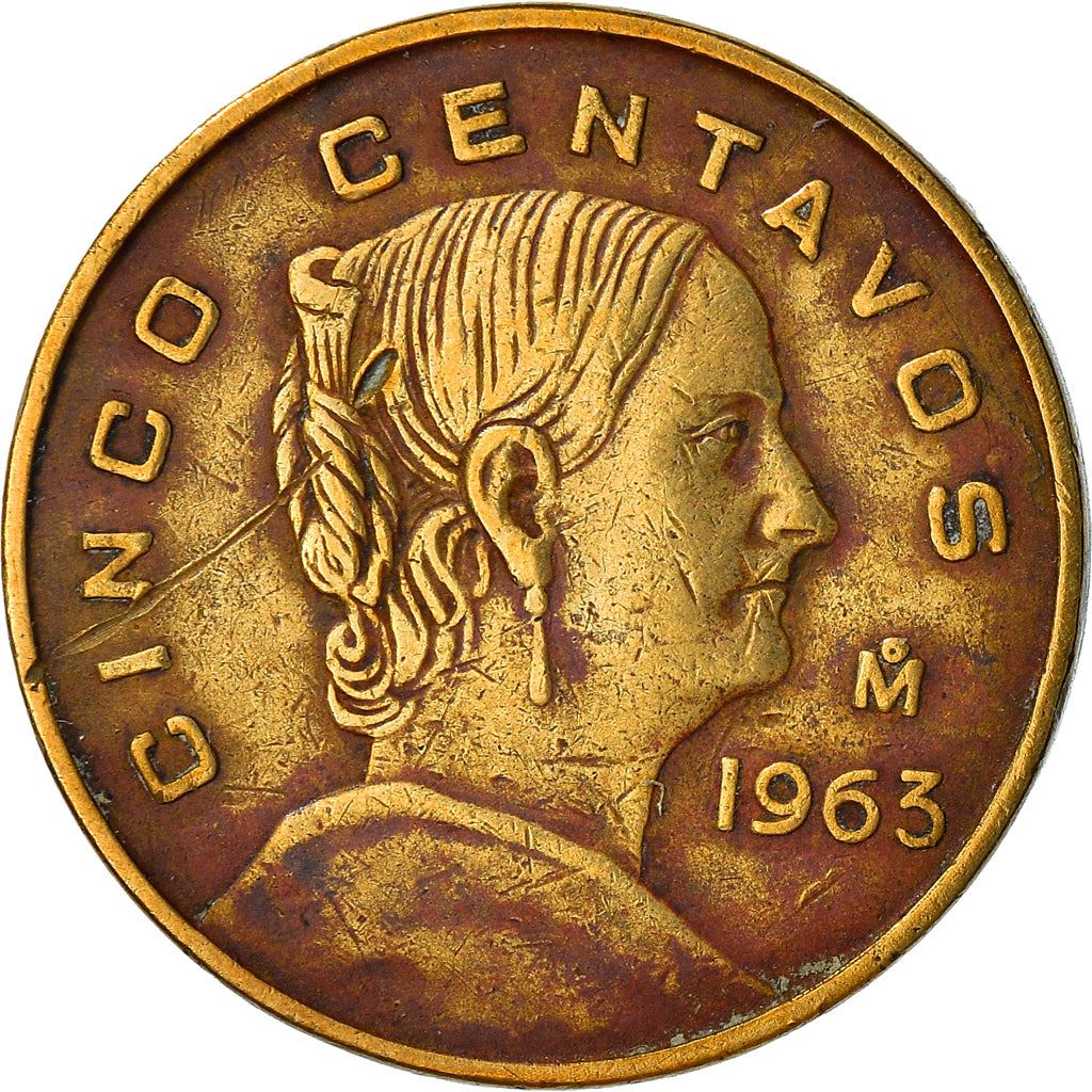 Mexico 5 Centavos | Josefa Ortiz de Domínguez | Eagle | Snake Coin | KM426 | 1954 - 1969