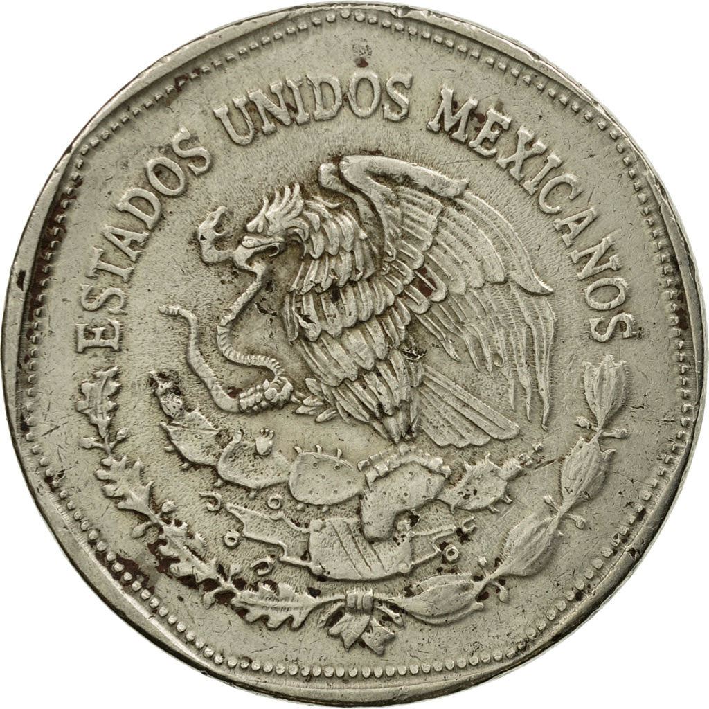 Mexico 5 Pesos | feathered serpent god Quetzalcoatl Coin | KM485 | 1980 - 1985