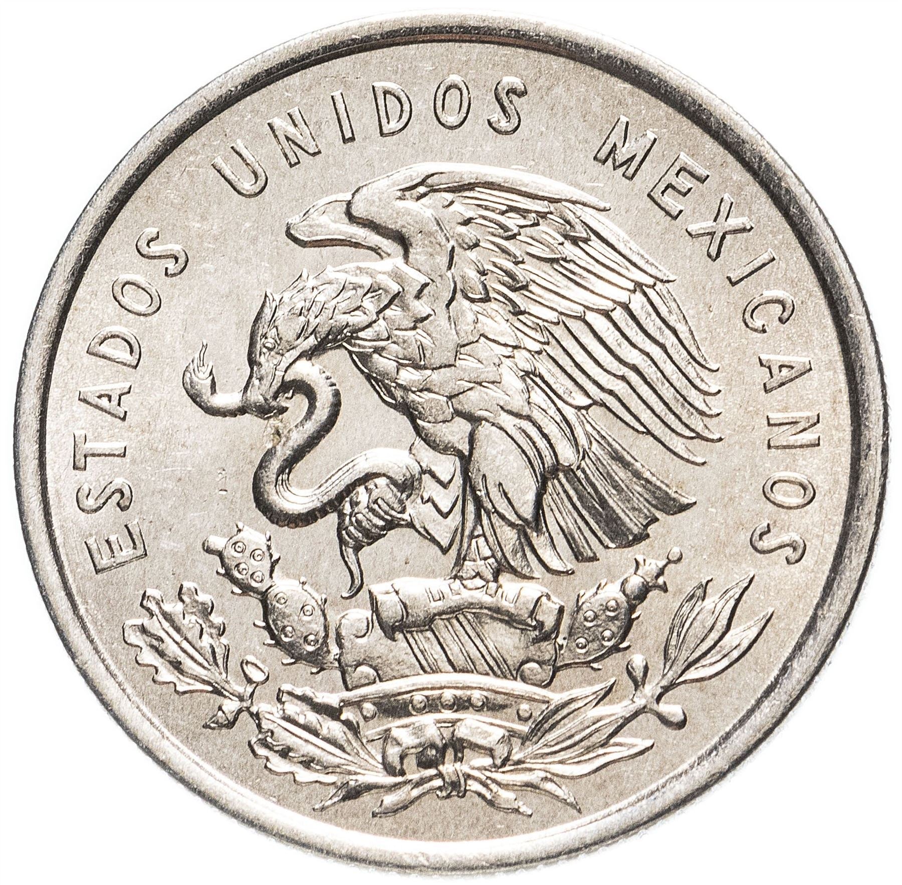 Mexico 50 Centavos Coin | King Cuauhtemoc | Eagle | Wreth | Silver | KM449 | 1950 - 1951