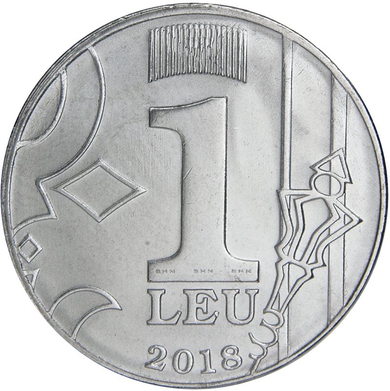 Moldova 1 Leu Coin | Crescent | Bull | KM153 | 2018 - 2020