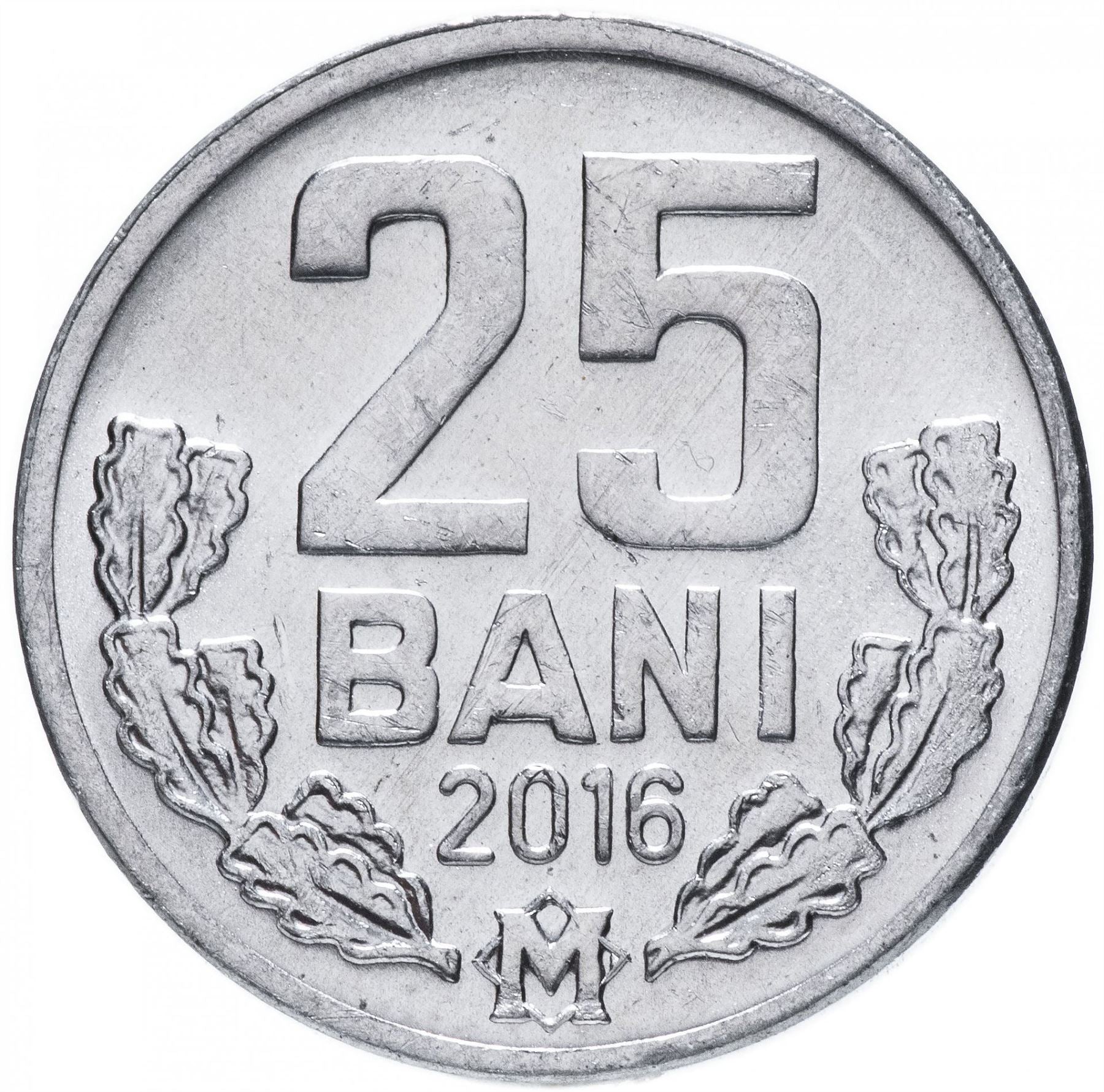 Moldova 25 Bani Coin | Eagle | Oak Leaves | KM3 | 1993 - 2020