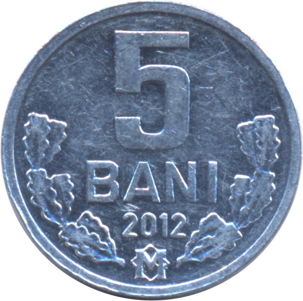 Moldova 5 Bani Coin | Eagle | Oak Leaves | KM2 | 1993 - 2021