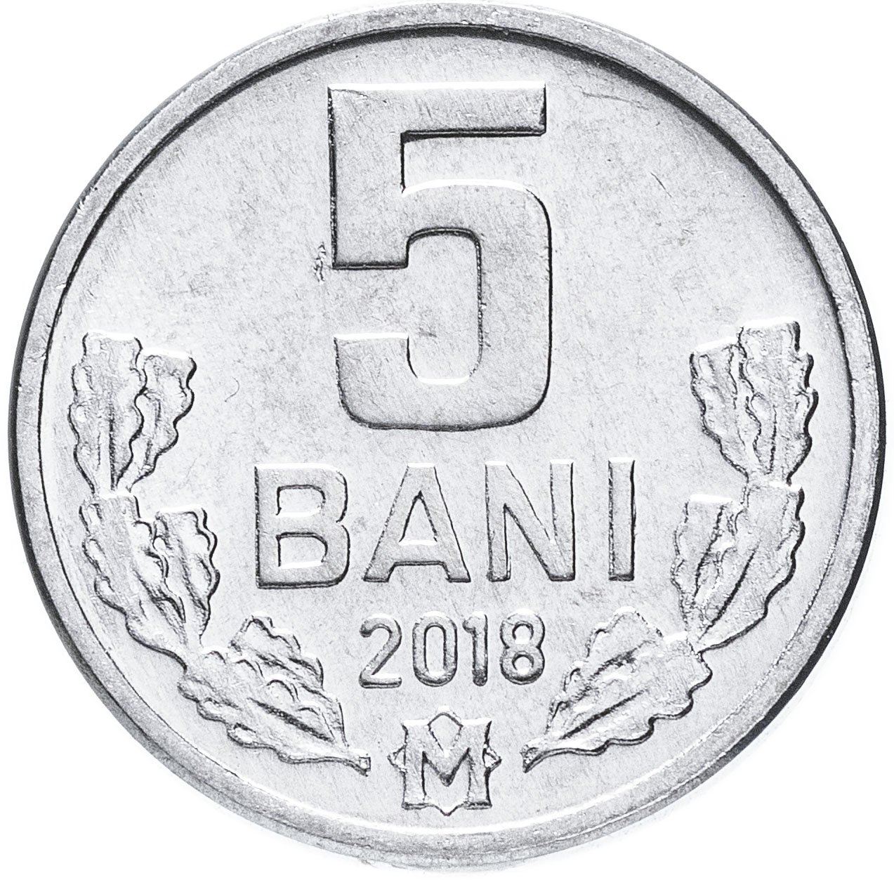 Moldova 5 Bani Coin | Eagle | Oak Leaves | KM2 | 1993 - 2021