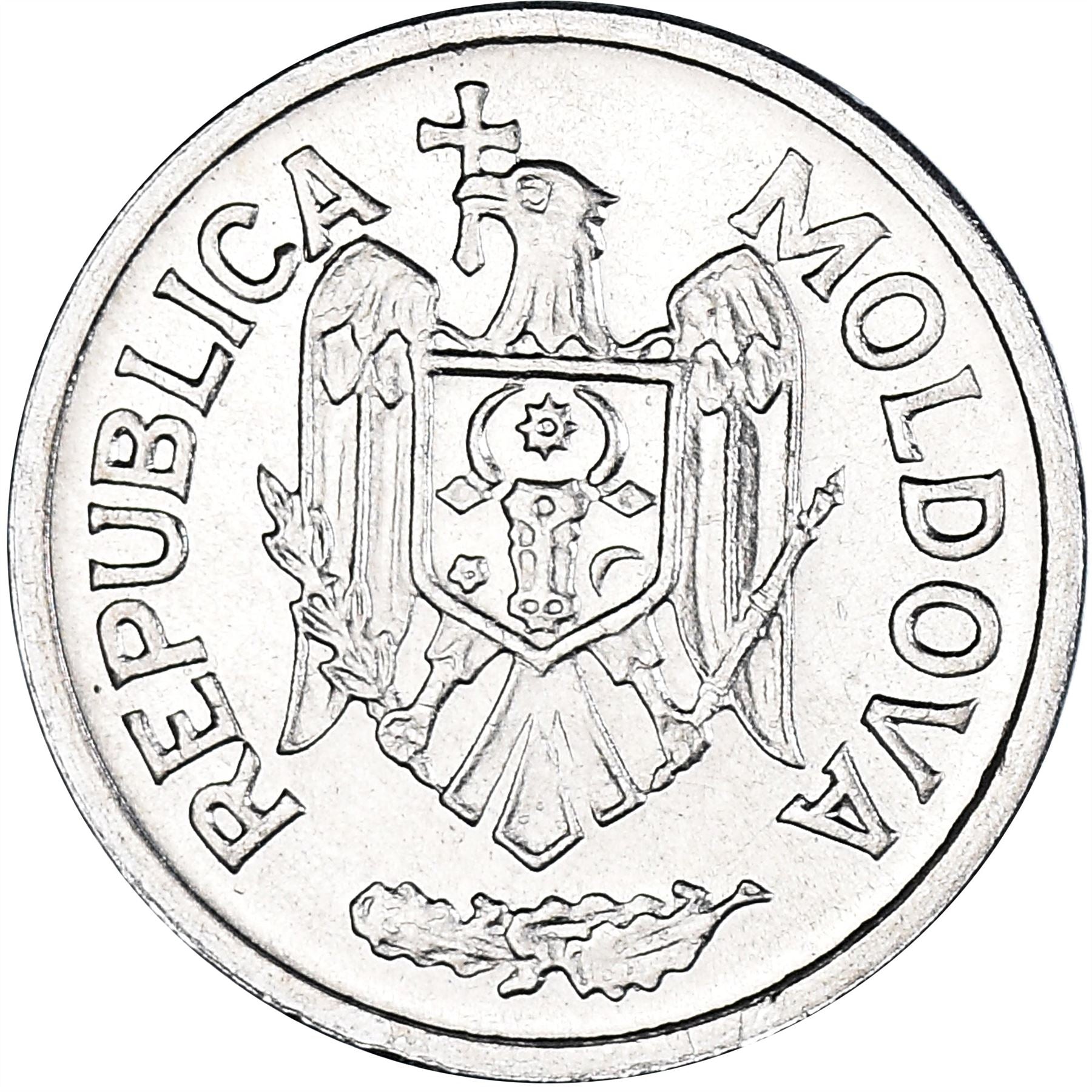 Moldova 5 Bani Coin | Eagle | Oak Leaves | KM2 | 1993 - 2021