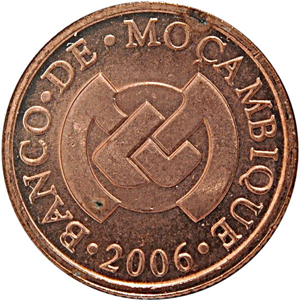 Mozambique 1 Centavo Coin | Rhinoceros | KM132 | 2006