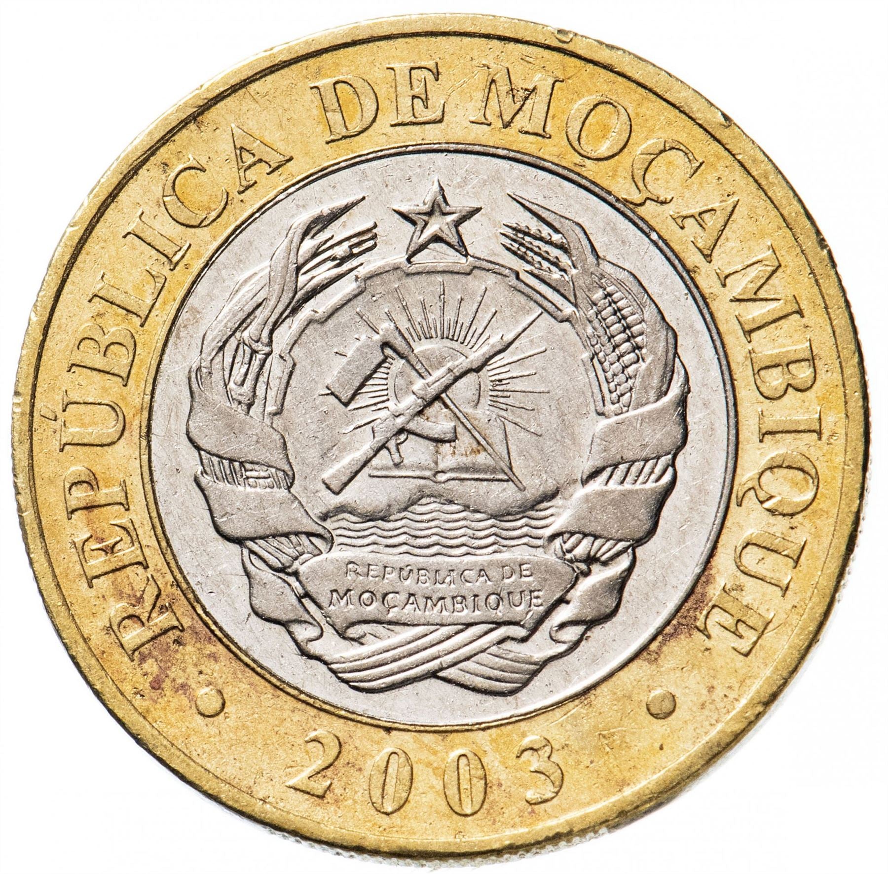 Mozambique 10 000 Meticais Coin | Rhinoceros | KM131 | 2003