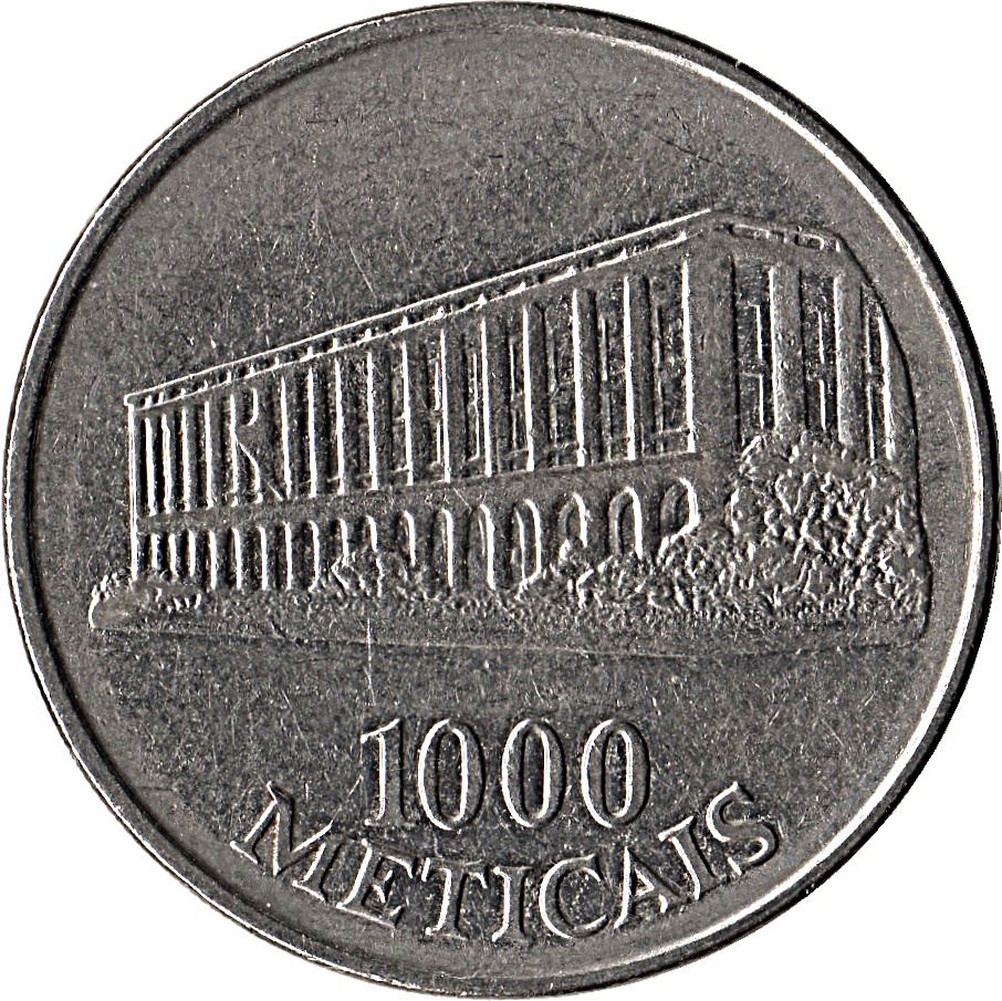 Mozambique 1000 Meticais Coin | Building | KM122 | 1994