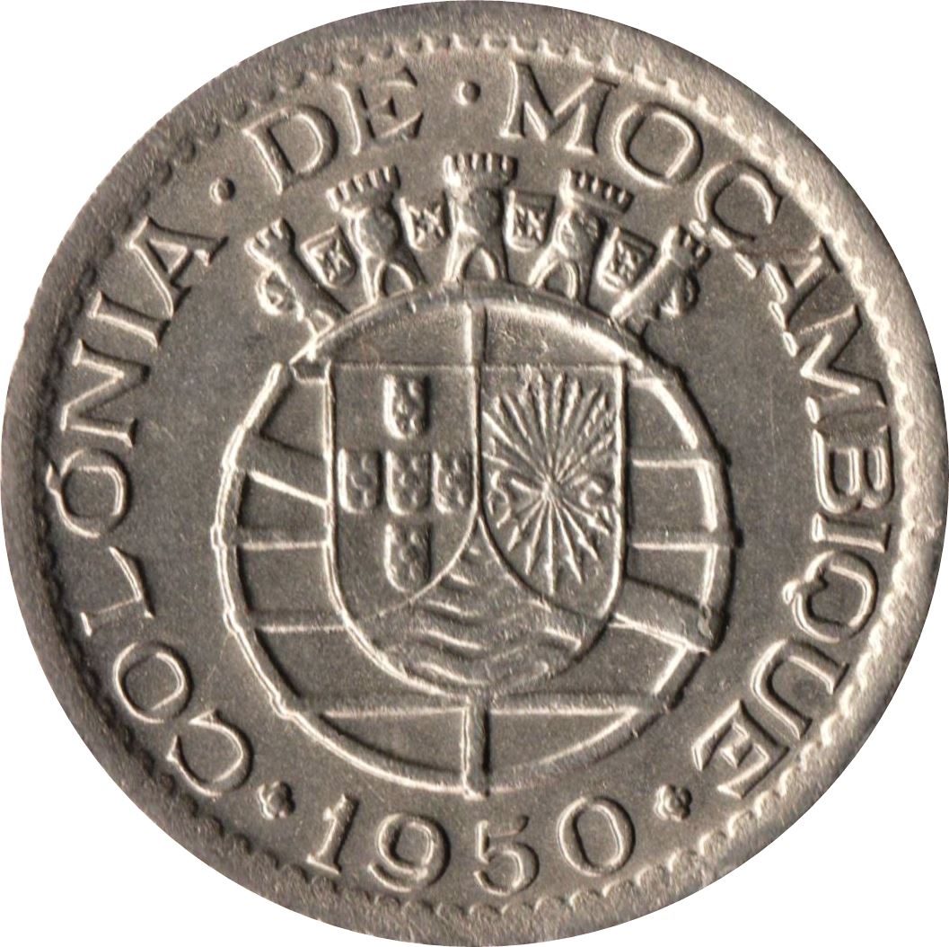 Mozambique 50 Centavos Coin | Military Order Of Christ | KM76 | 1950 - 1951