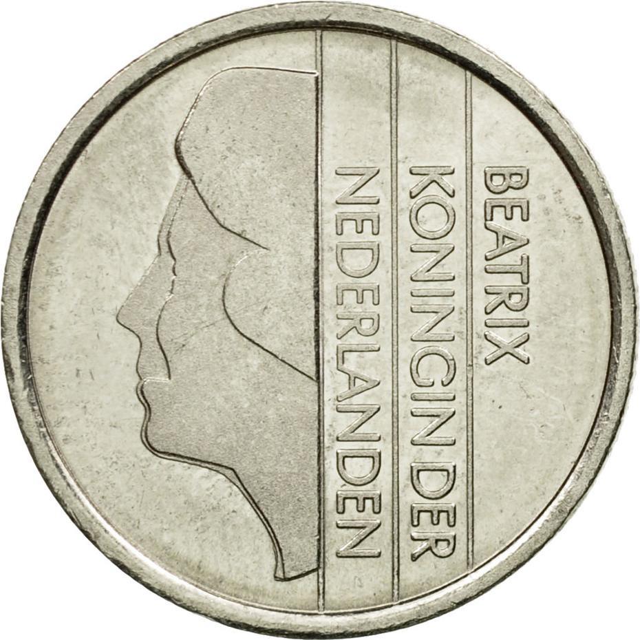 Netherlands 25 Cents Beatrix | Coin KM204 1982 - 2001