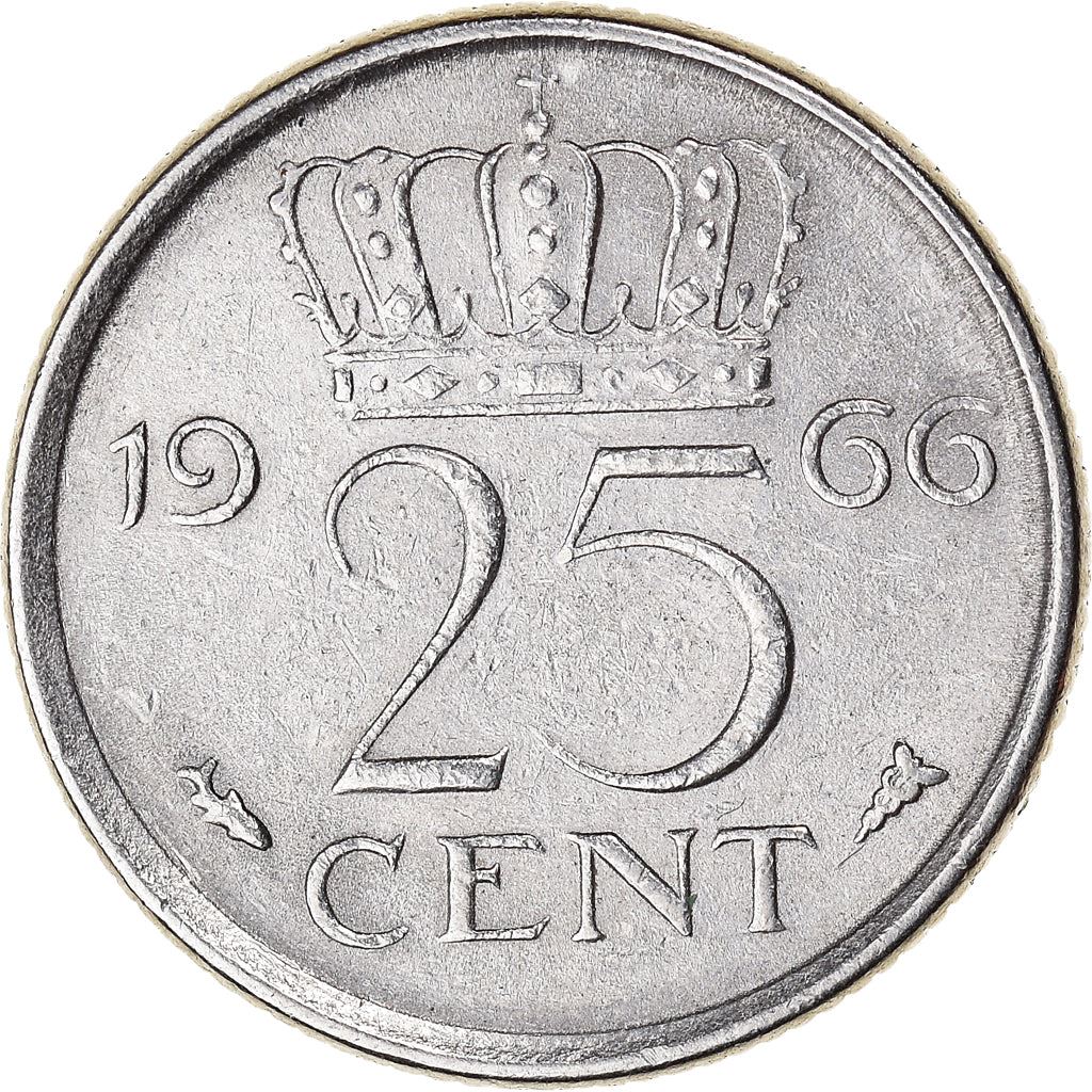 Netherlands 25 Cents Juliana | Coin KM183 1950 - 1980