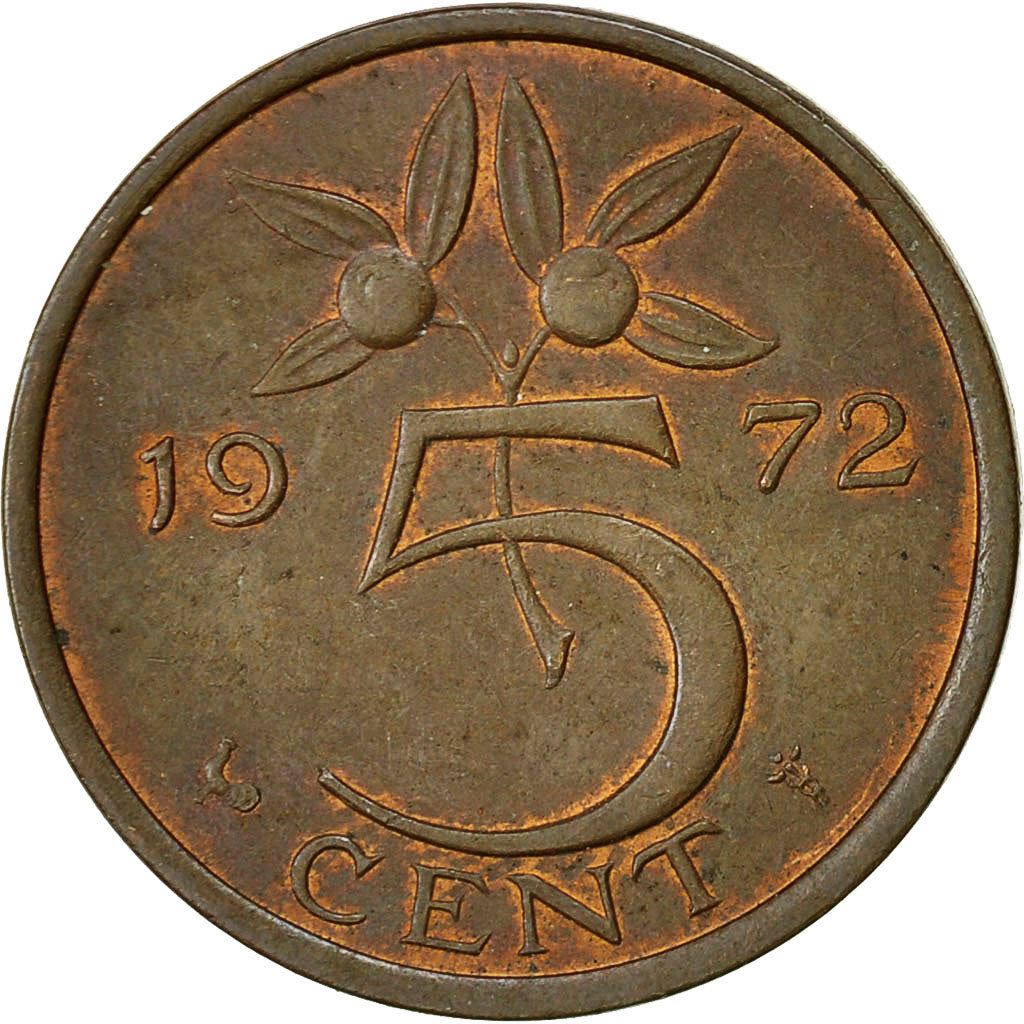 Netherlands 5 Cent Juliana | Coin KM181 1950 - 1980