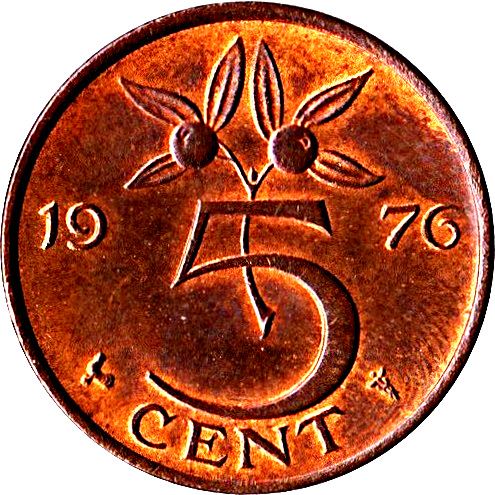 Netherlands 5 Cent Juliana | Coin KM181 1950 - 1980