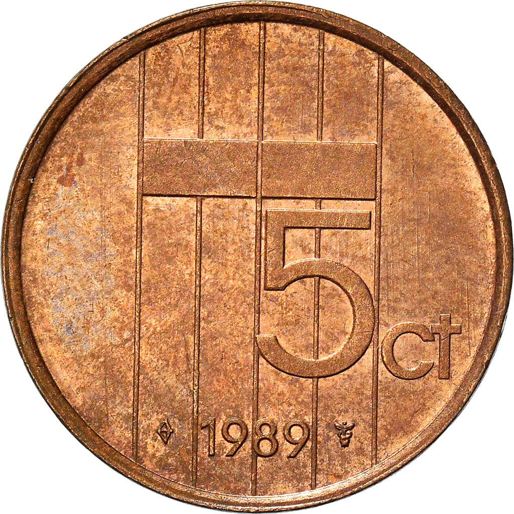 Netherlands 5 Cents Beatrix | Coin KM202 1982 - 2001