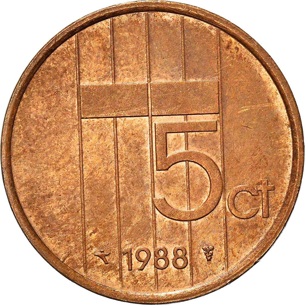 Netherlands 5 Cents Beatrix | Coin KM202 1982 - 2001