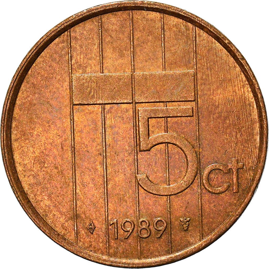 Netherlands 5 Cents Beatrix | Coin KM202 1982 - 2001