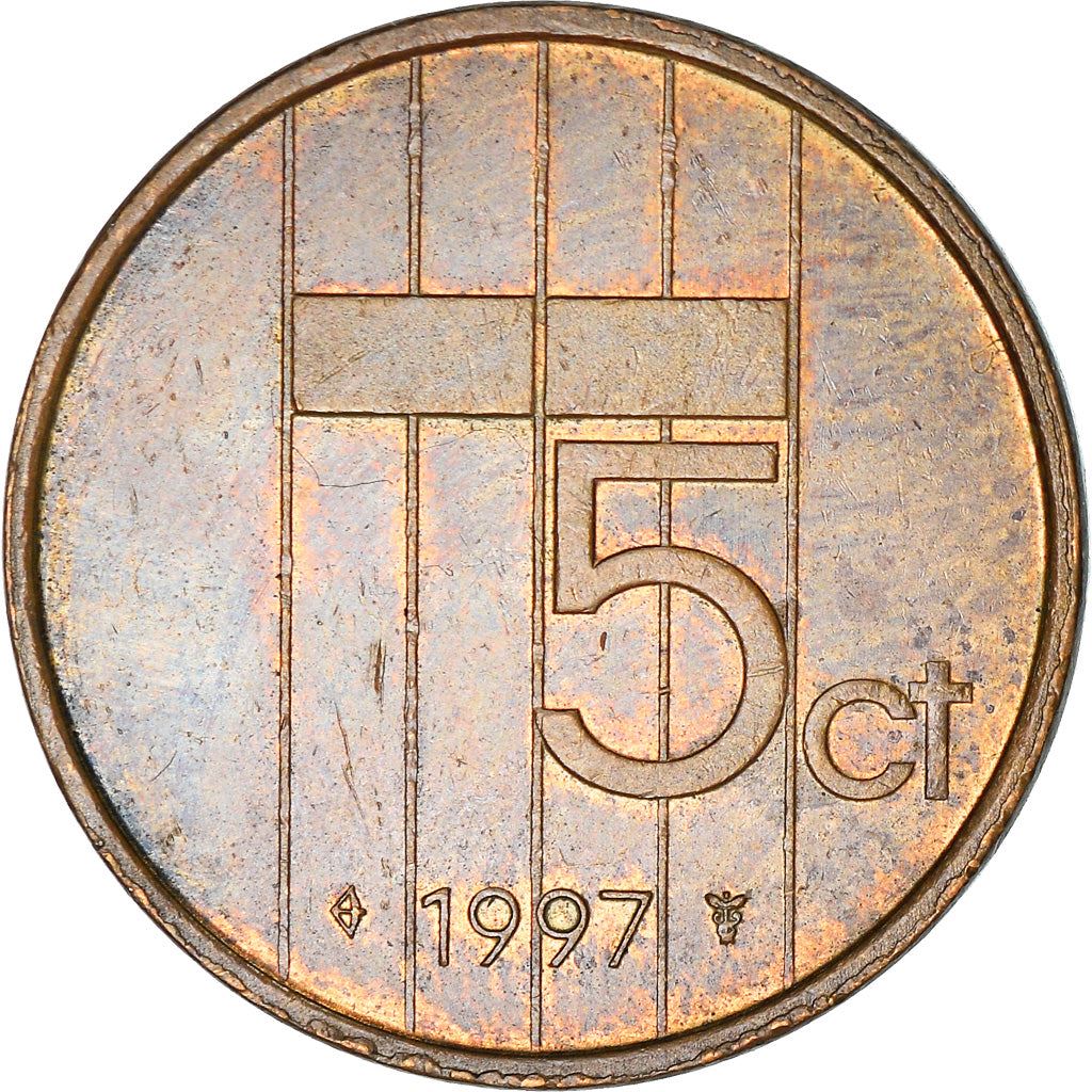 Netherlands 5 Cents Beatrix | Coin KM202 1982 - 2001