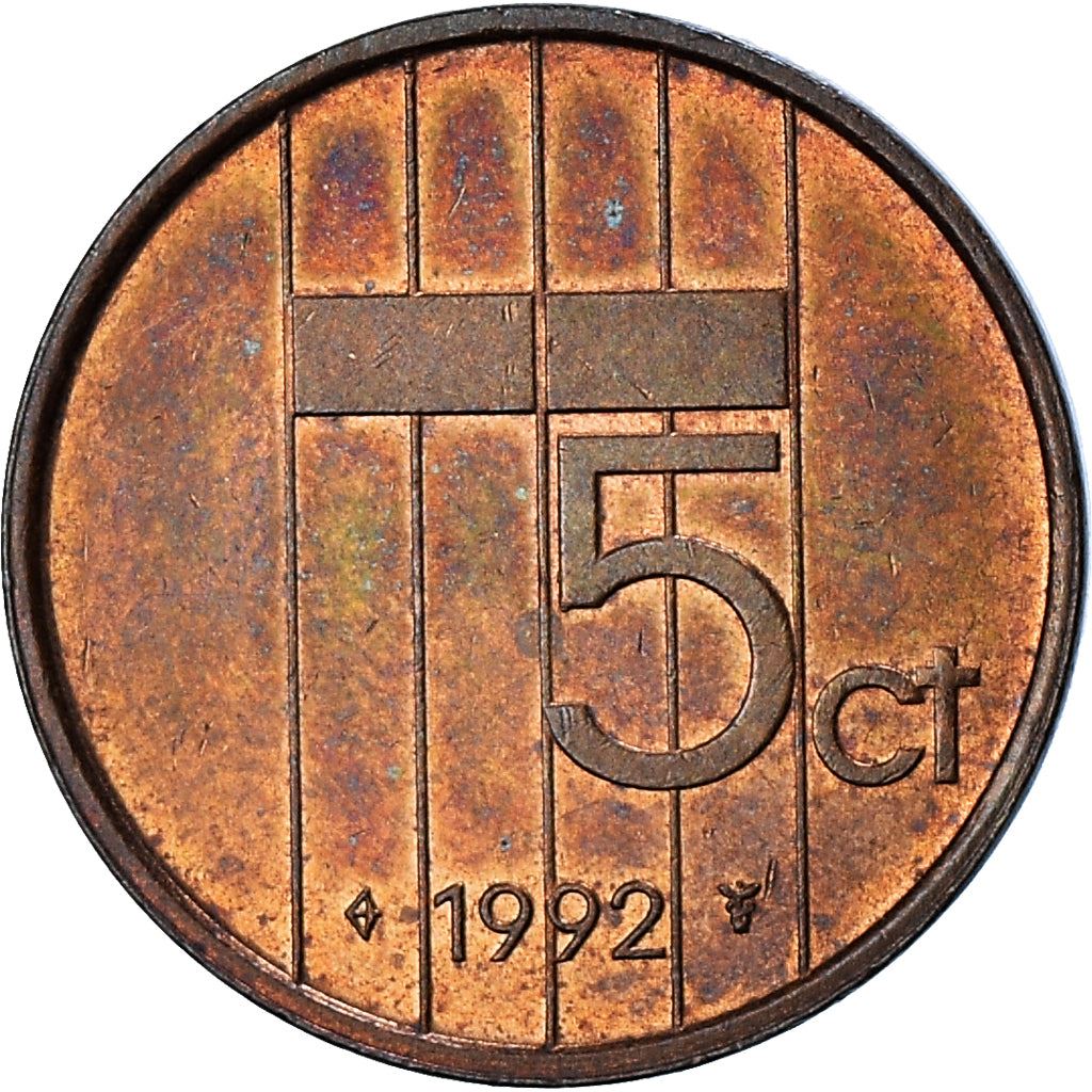 Netherlands 5 Cents Beatrix | Coin KM202 1982 - 2001