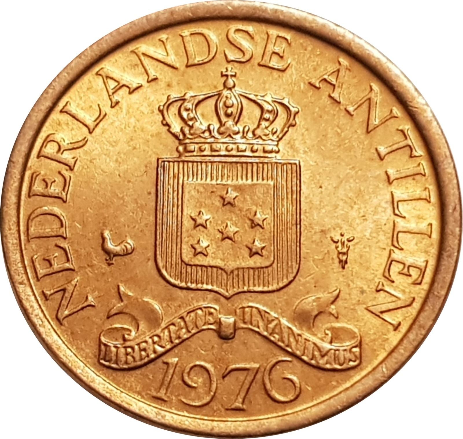 Netherlands Antilles 1 Cent Coin | Queen Juliana | KM8 | 1970 - 1978