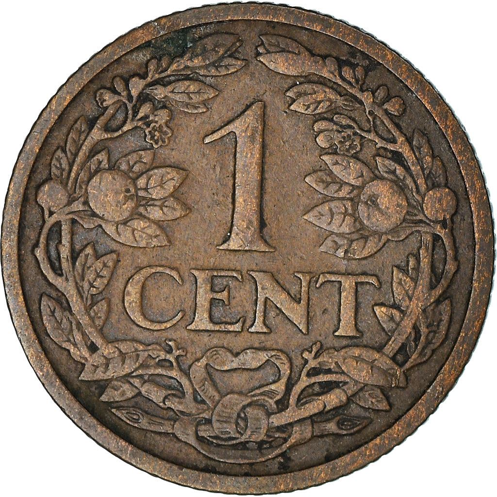 Netherlands Coin 1 Cent | Queen Wilhelmina | Lion | KM152 | 1913 - 1941