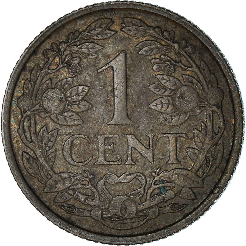 Netherlands Coin 1 Cent | Queen Wilhelmina | Lion | KM152 | 1913 - 1941