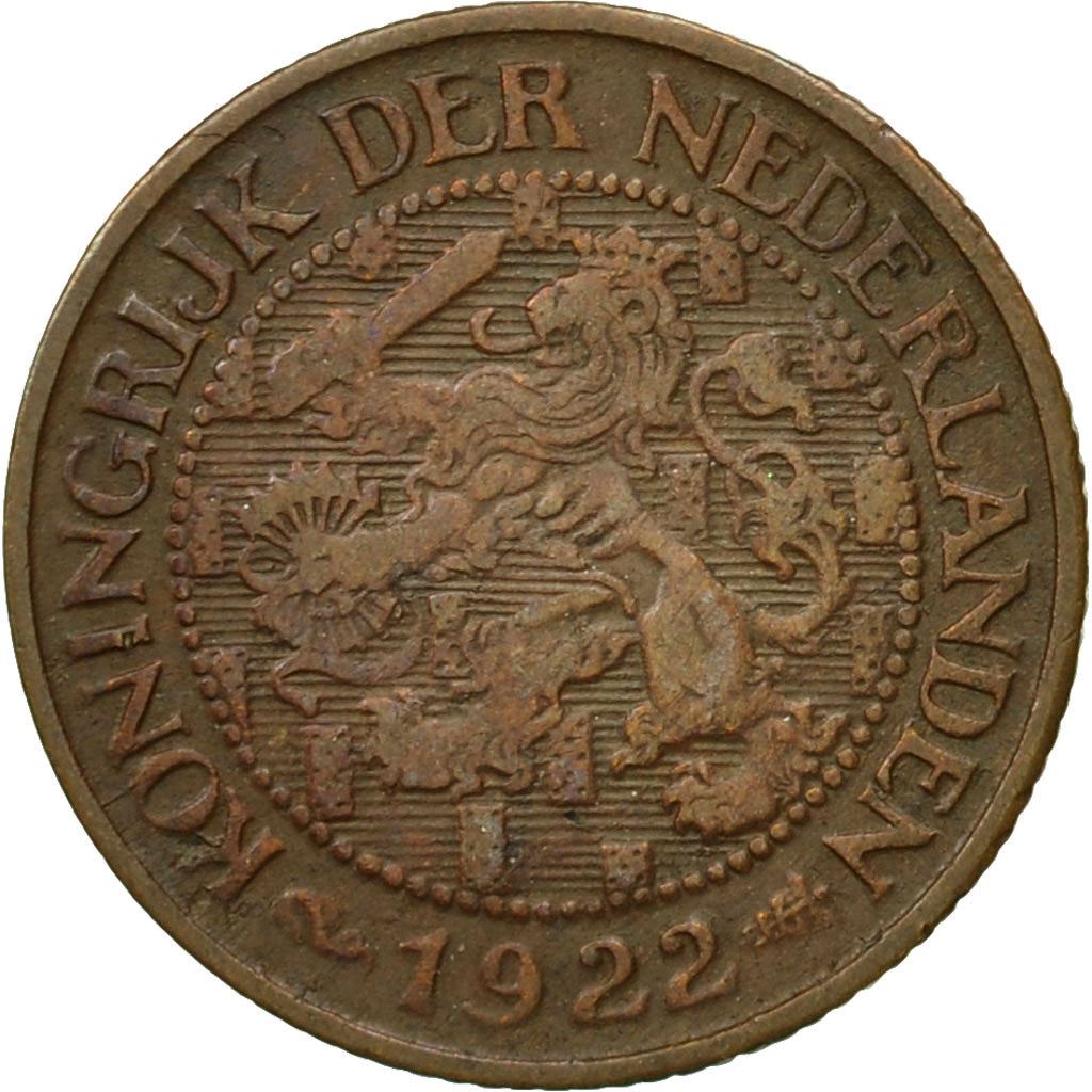 Netherlands Coin 1 Cent | Queen Wilhelmina | Lion | KM152 | 1913 - 1941