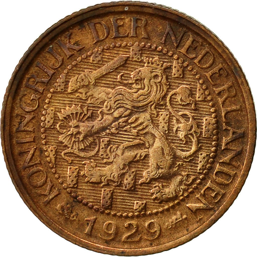 Netherlands Coin 1 Cent | Queen Wilhelmina | Lion | KM152 | 1913 - 1941