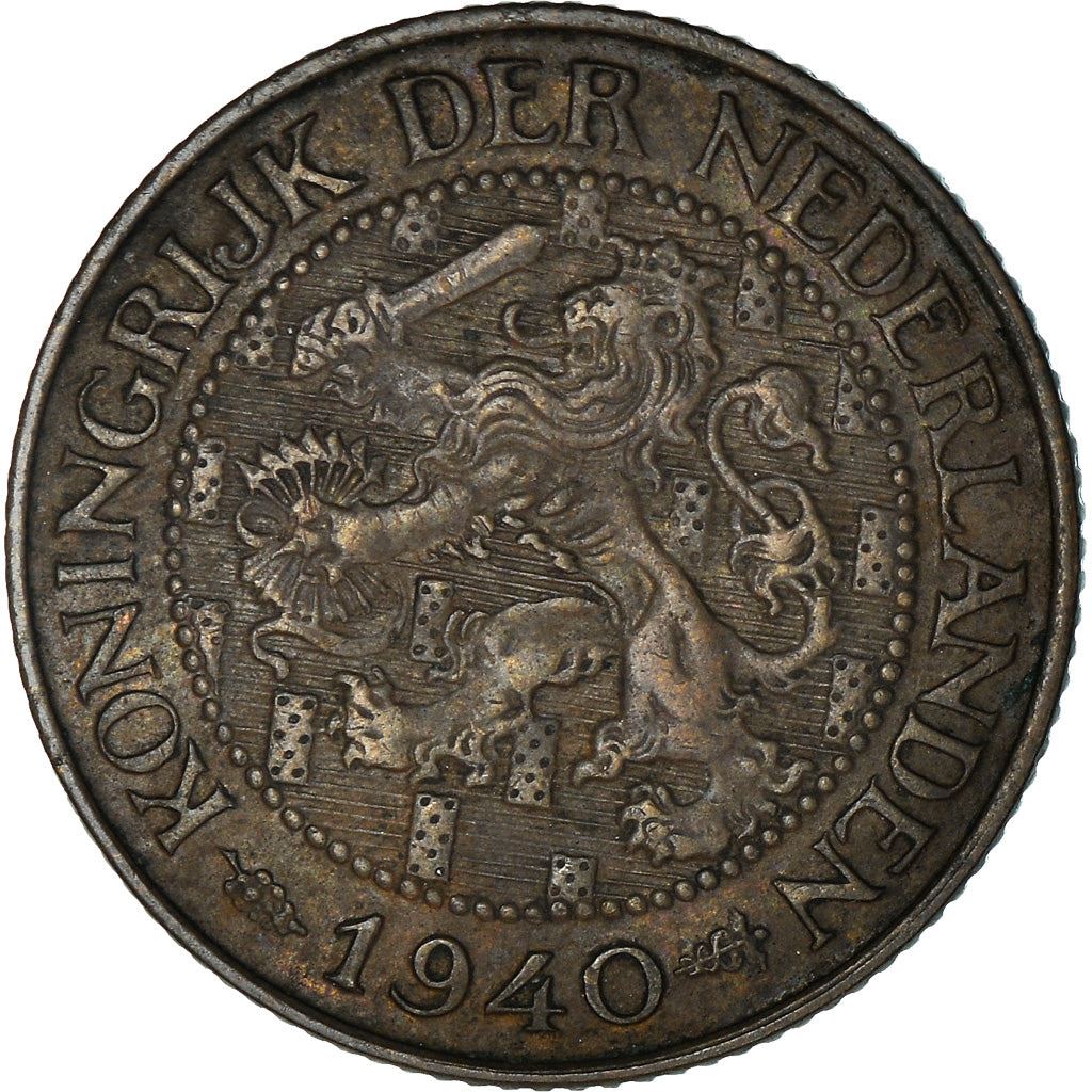 Netherlands Coin 1 Cent | Queen Wilhelmina | Lion | KM152 | 1913 - 1941