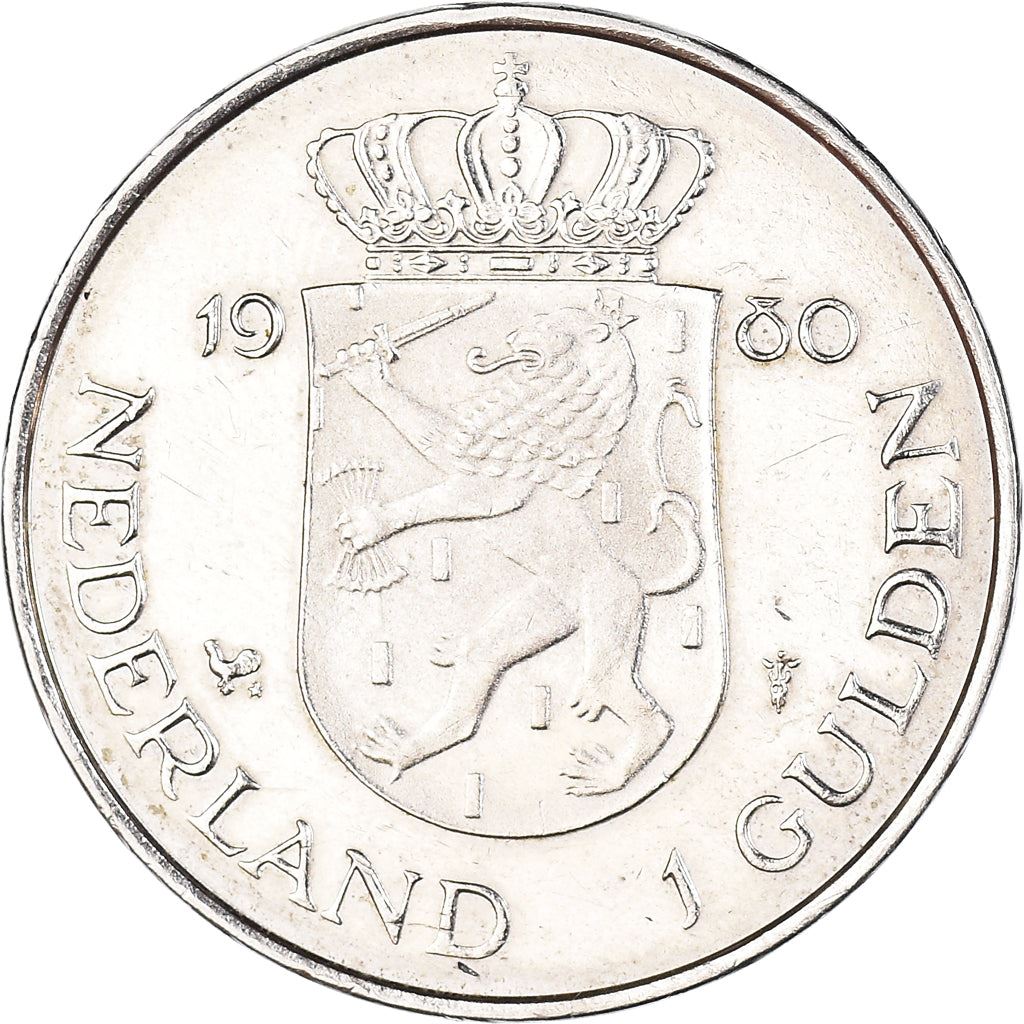 Netherlands Coin 1 Gulden | Queen Beatrix | KM200 | 1980