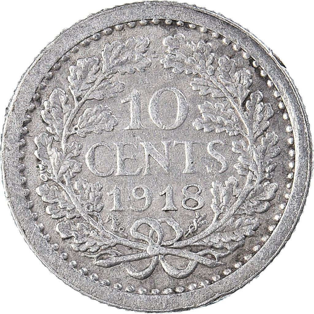 Netherlands Coin 10 Cents | Queen Wilhelmina | KM145 | 1910 - 1925