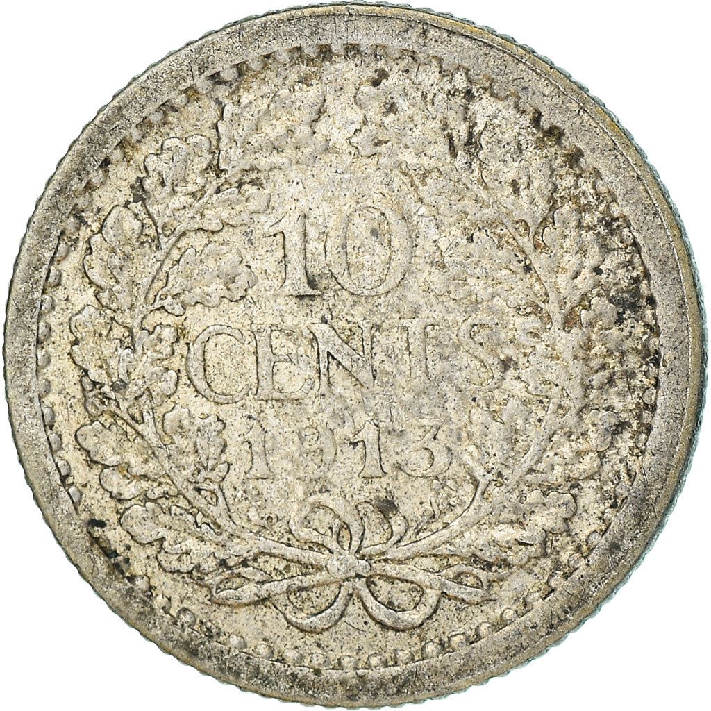 Netherlands Coin 10 Cents | Queen Wilhelmina | KM145 | 1910 - 1925