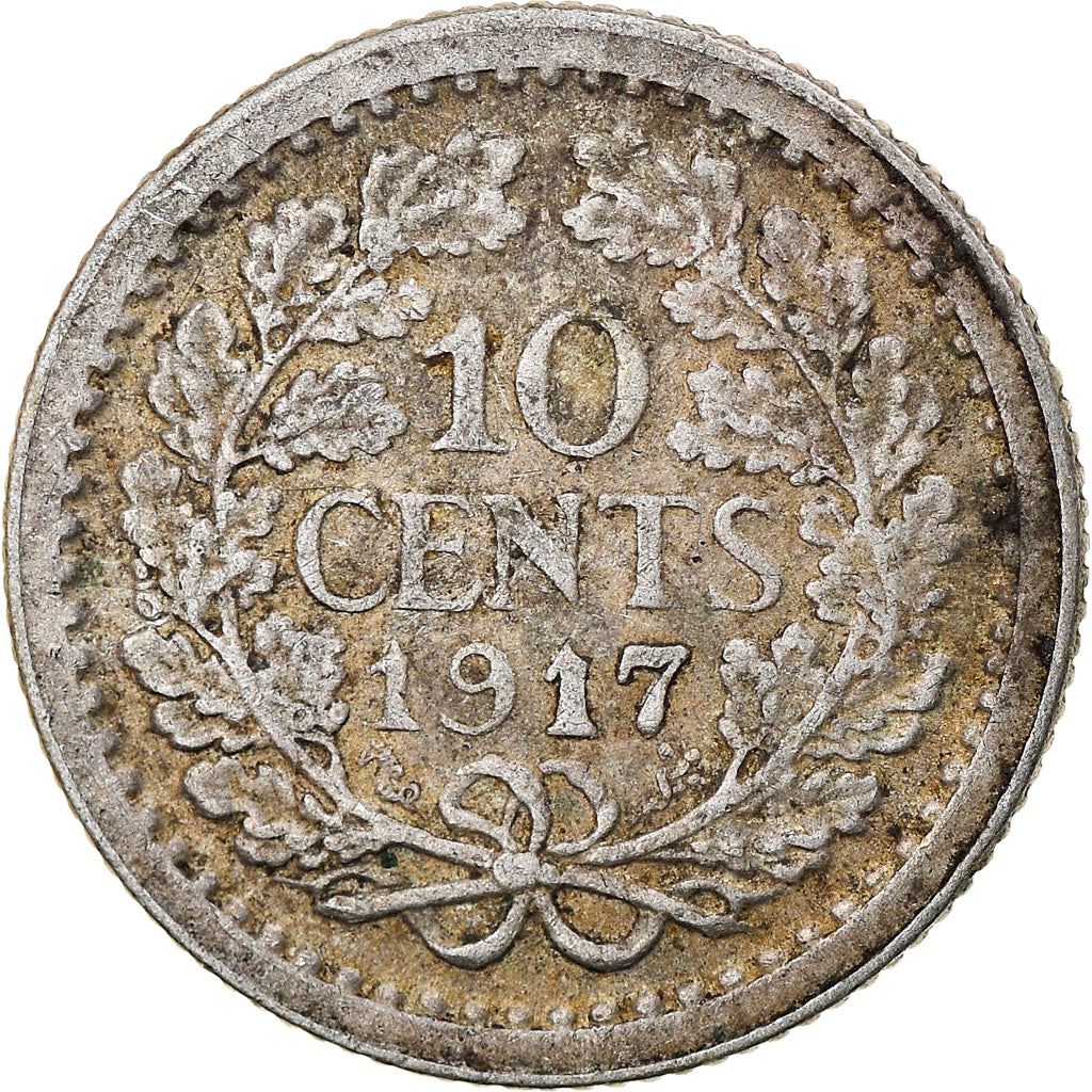 Netherlands Coin 10 Cents | Queen Wilhelmina | KM145 | 1910 - 1925