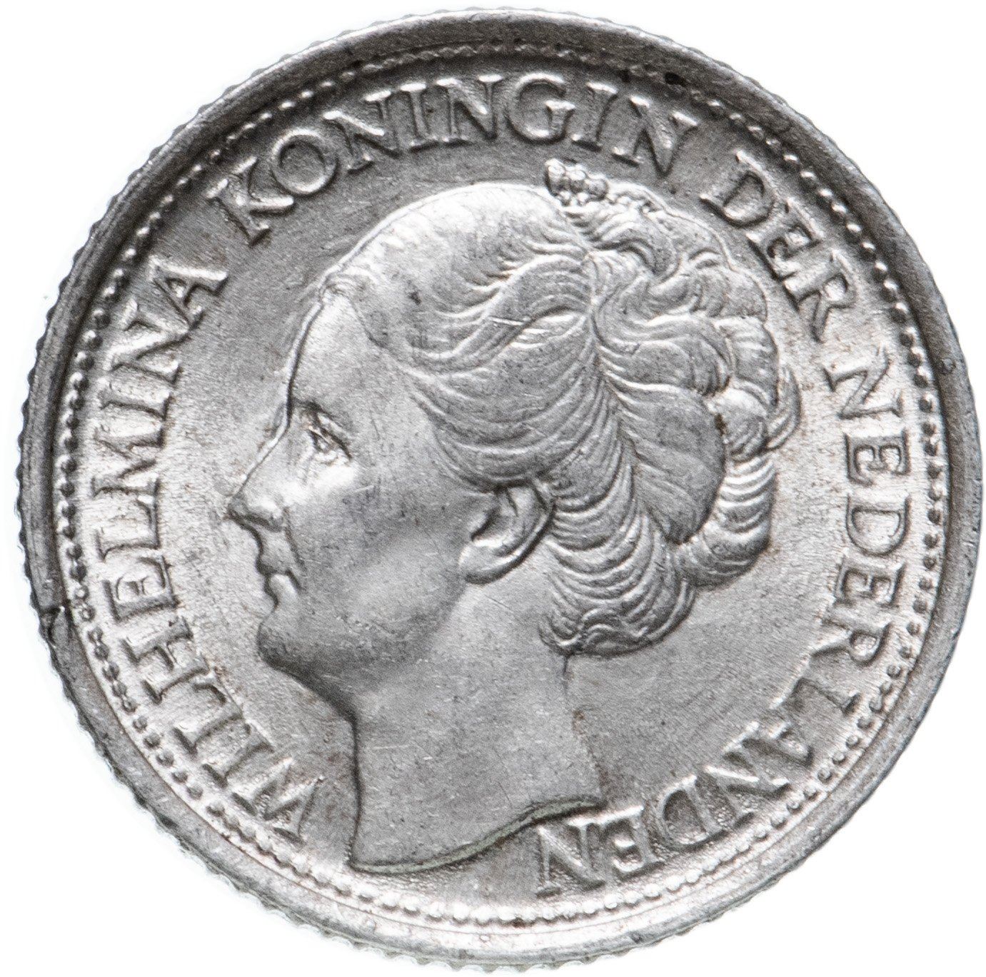 Netherlands Coin 10 Cents | Queen Wilhelmina | KM163 | 1926 - 1945