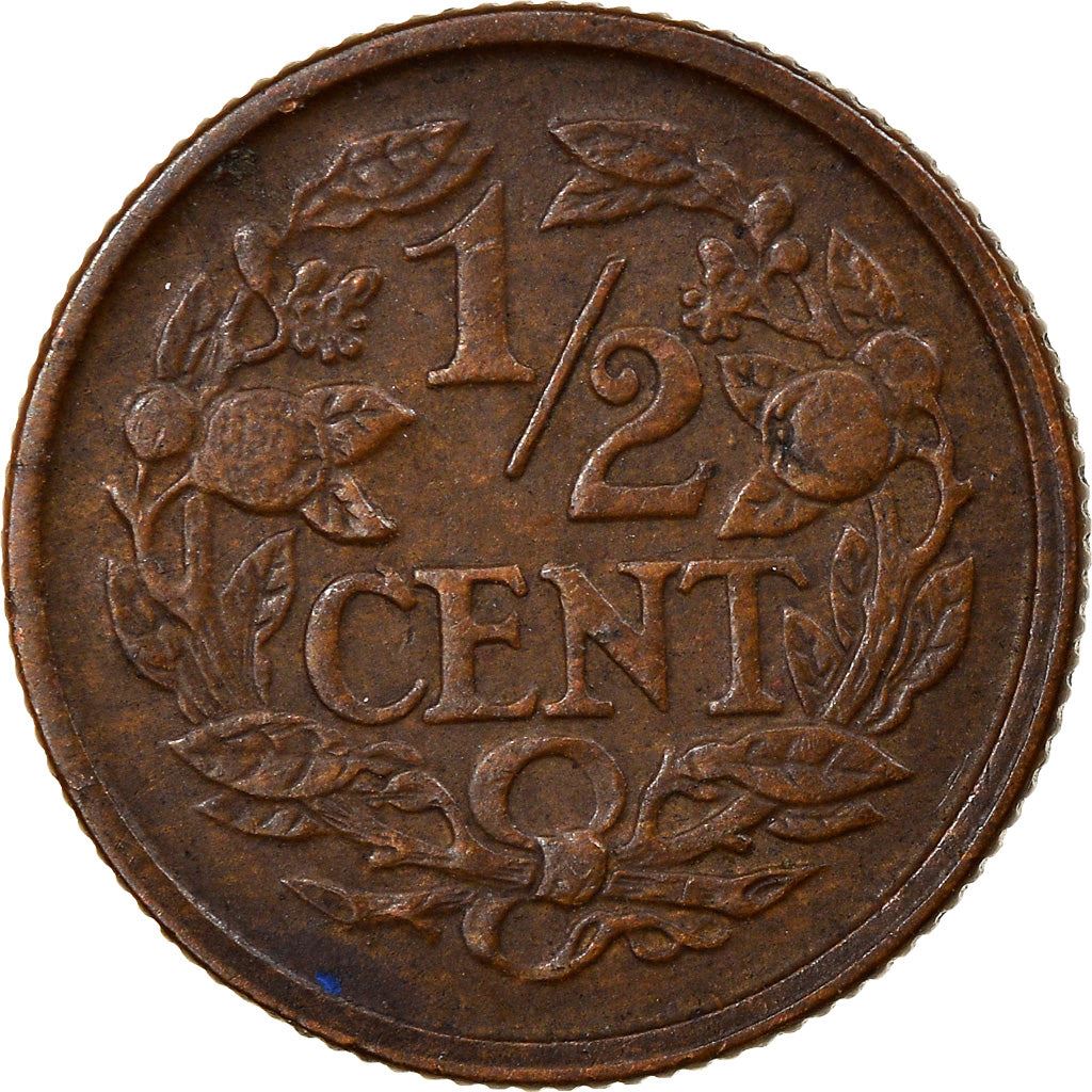 Netherlands Coin ½ Cent | Queen Wilhelmina | Lion | KM138 | 1909 - 1940