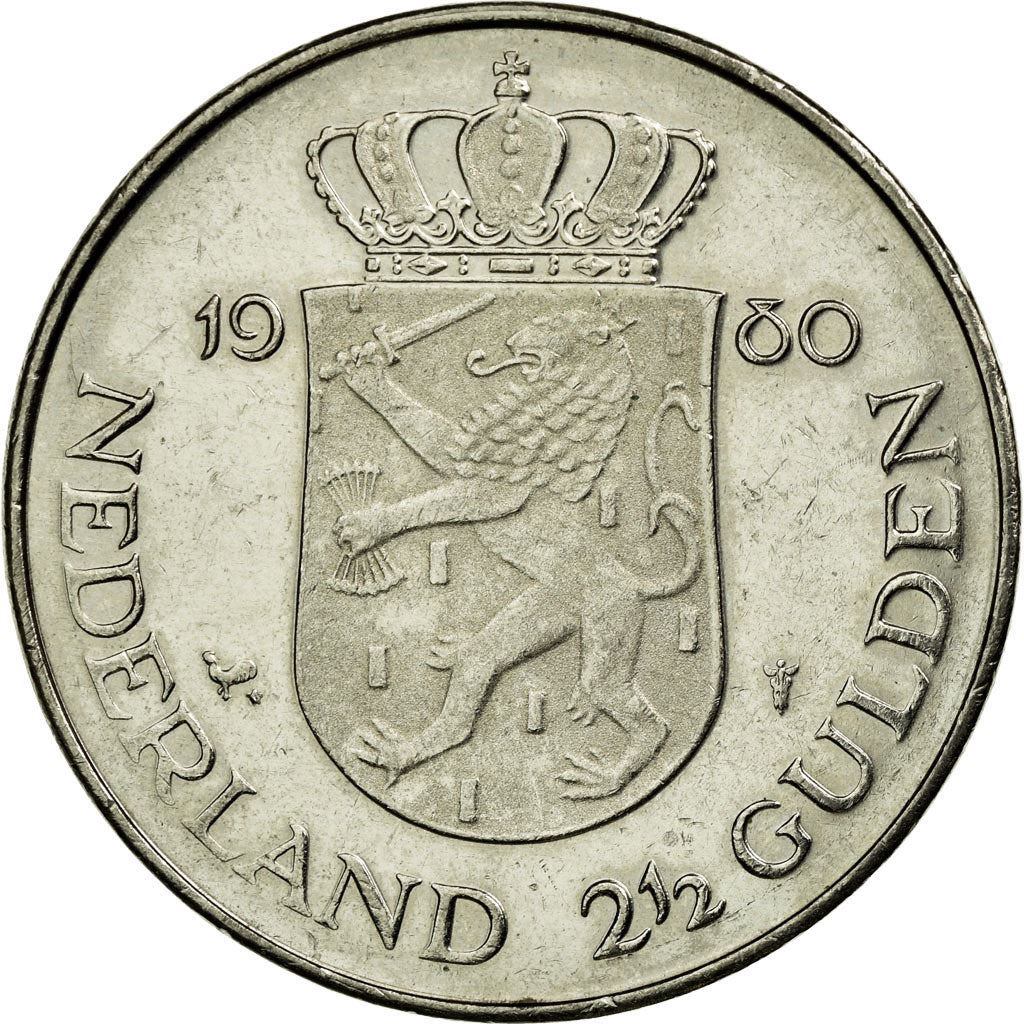 Netherlands Coin 2½ Gulden | Queen Beatrix | KM201 | 1980