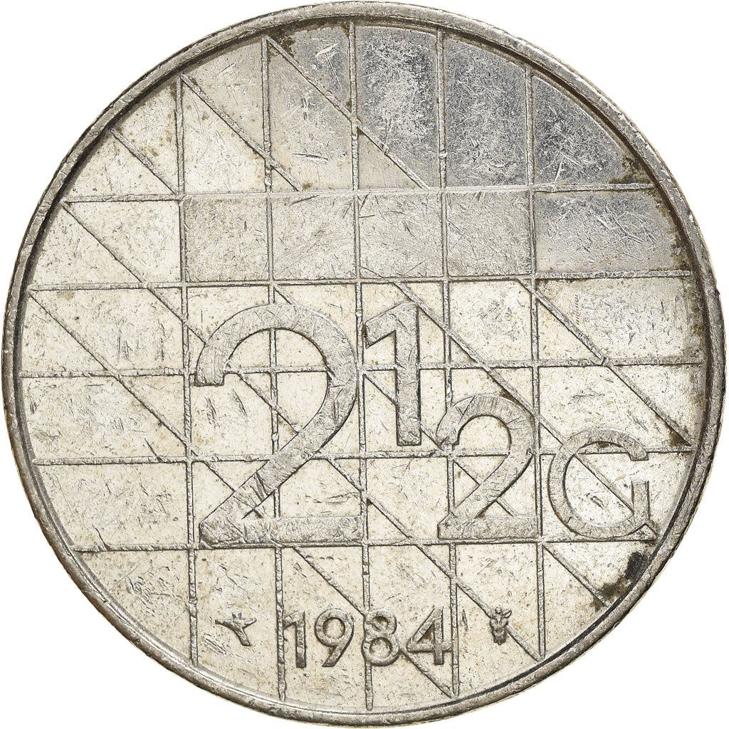 Netherlands Coin 2½ Gulden | Queen Beatrix | KM206 | 1982 - 2001