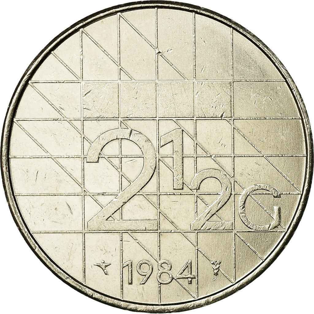 Netherlands Coin 2½ Gulden | Queen Beatrix | KM206 | 1982 - 2001