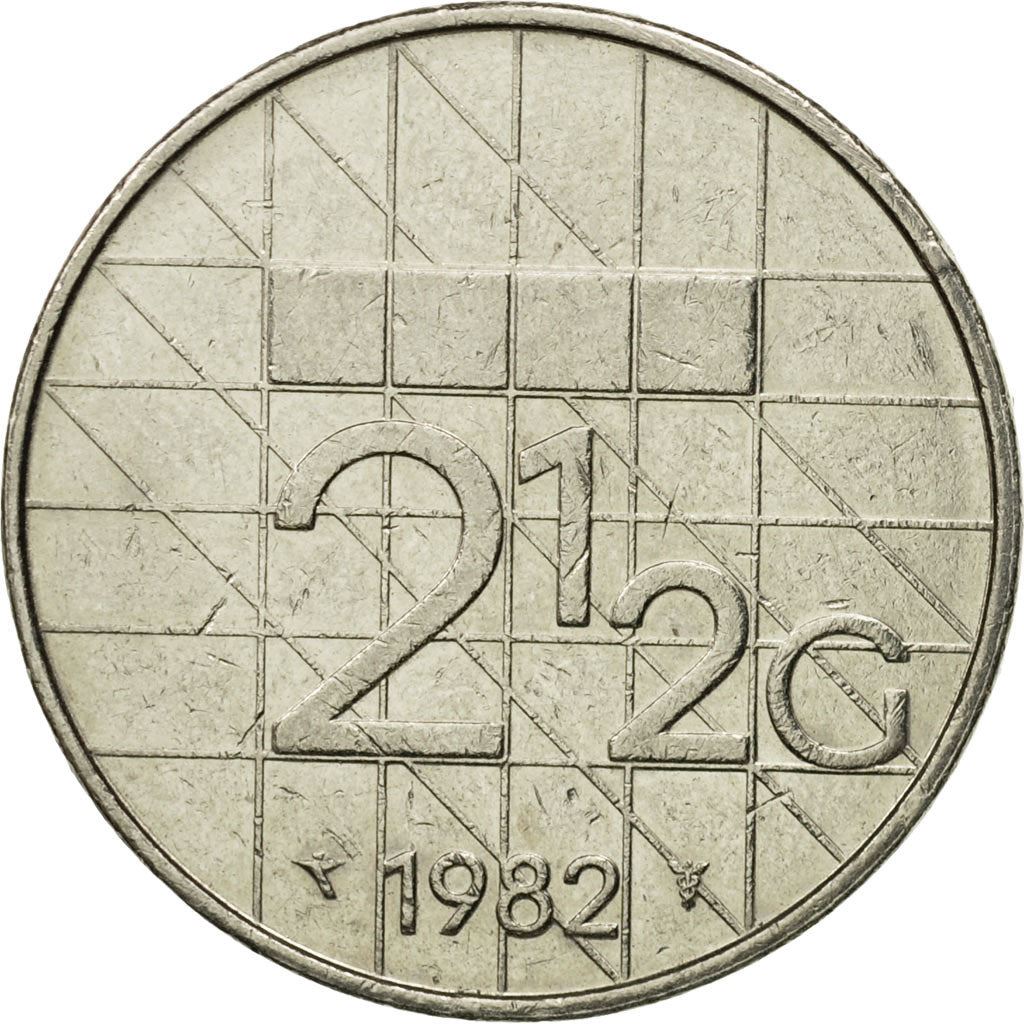 Netherlands Coin 2½ Gulden | Queen Beatrix | KM206 | 1982 - 2001