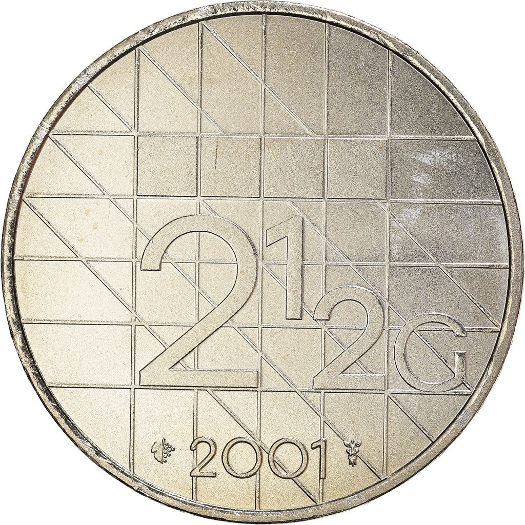 Netherlands Coin 2½ Gulden | Queen Beatrix | KM206 | 1982 - 2001