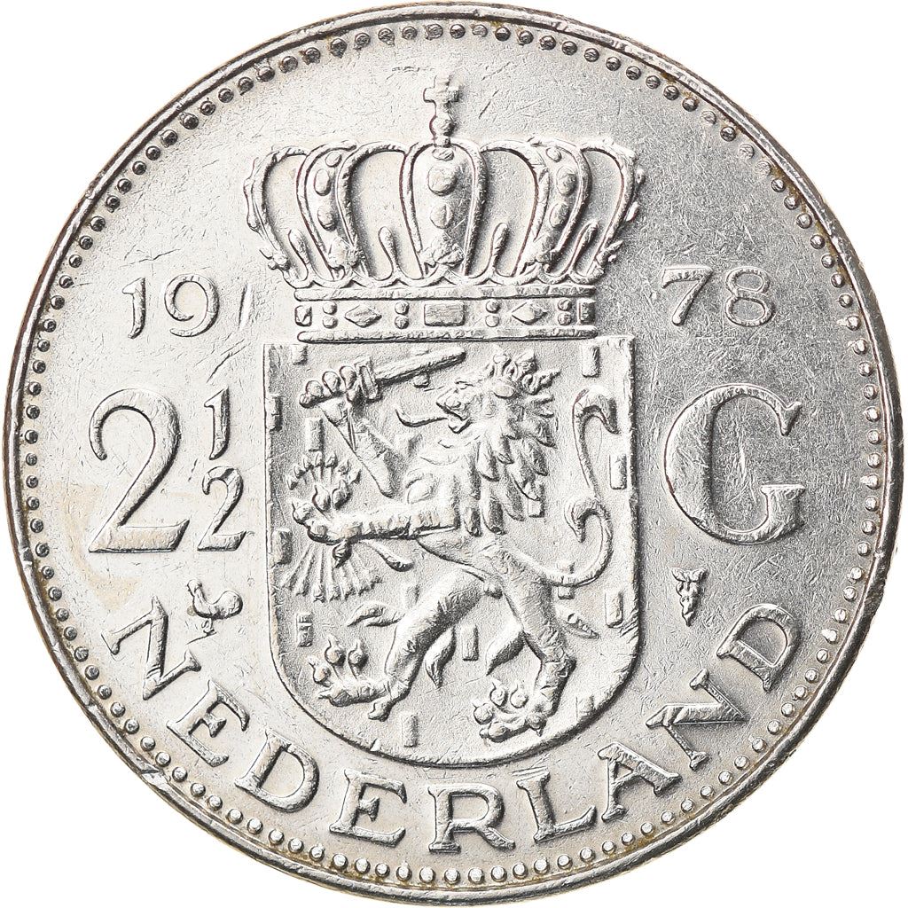 Netherlands Coin 2½ Gulden | Queen Juliana | KM191 | 1969 - 1980