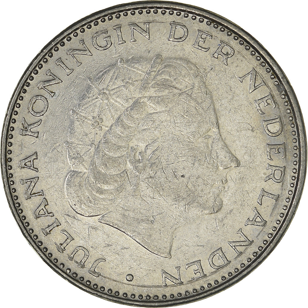 Netherlands Coin 2½ Gulden | Queen Juliana | KM191 | 1969 - 1980