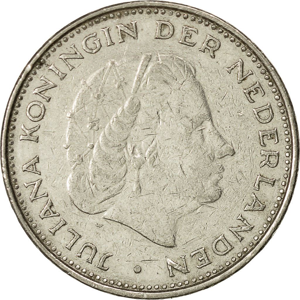 Netherlands Coin 2½ Gulden | Queen Juliana | KM191 | 1969 - 1980