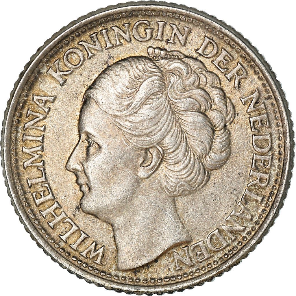 Netherlands Coin 25 Cents | Queen Wilhelmina | KM164 | 1926 - 1945