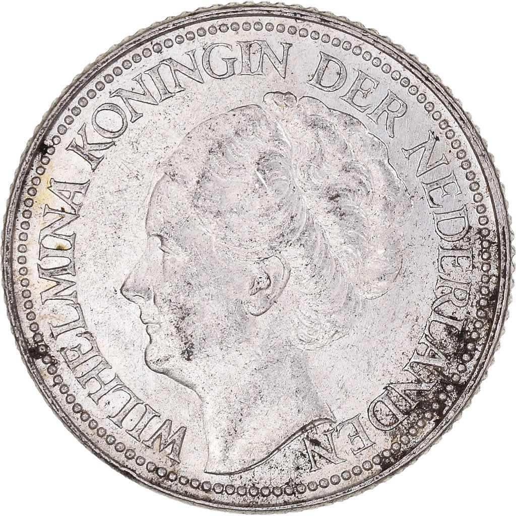 Netherlands Coin 25 Cents | Queen Wilhelmina | KM164 | 1926 - 1945