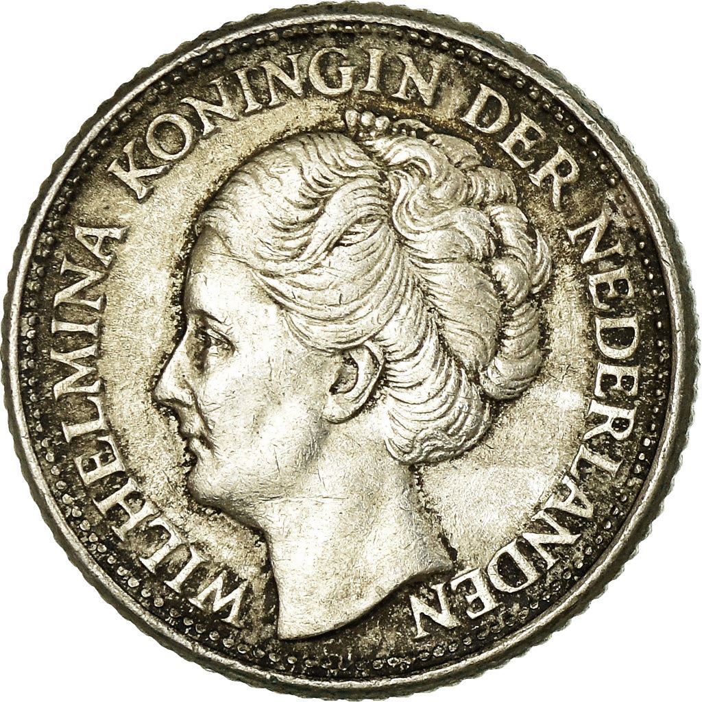 Netherlands Coin 25 Cents | Queen Wilhelmina | KM164 | 1926 - 1945