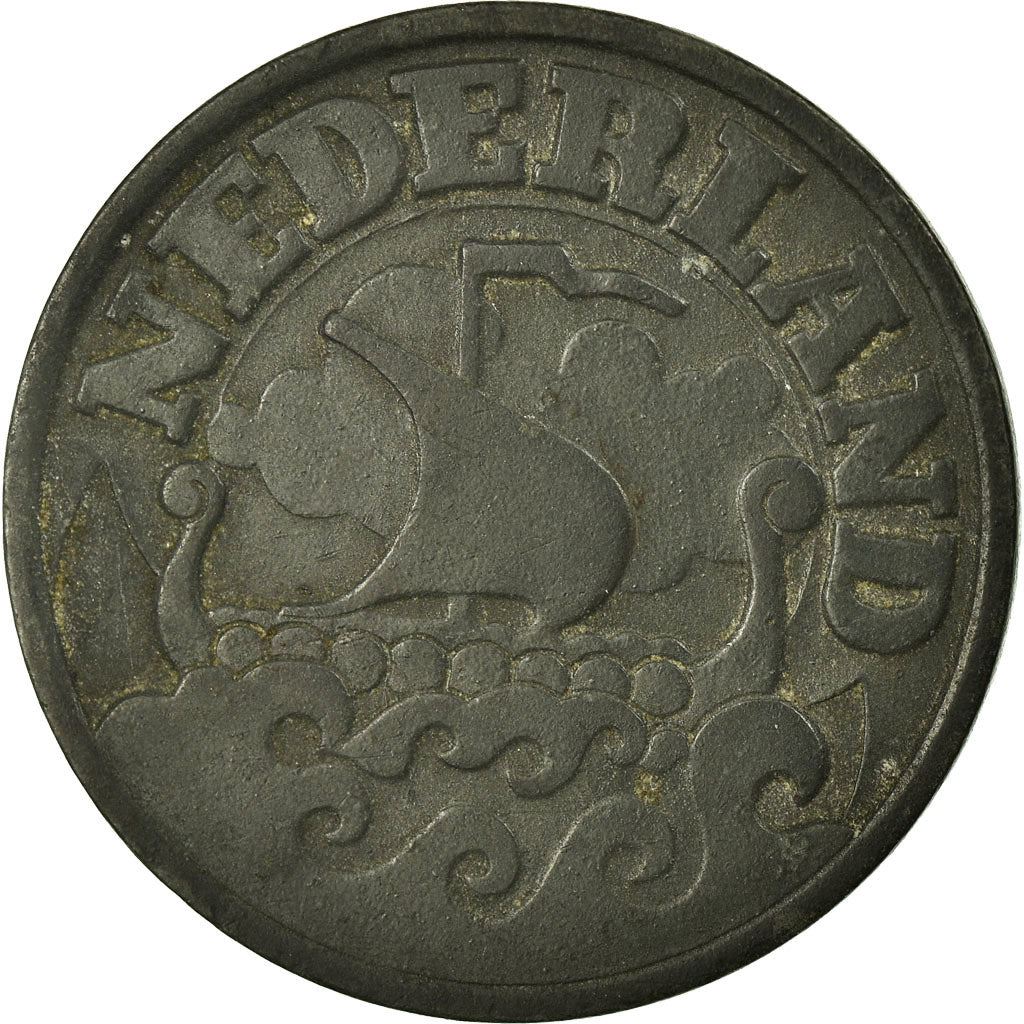 Netherlands Coin 25 Cents | Queen Wilhelmina | Ship | KM174 | 1941 - 1943