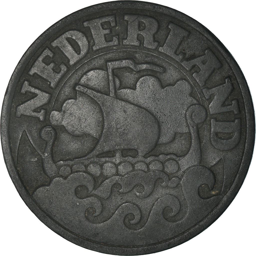 Netherlands Coin 25 Cents | Queen Wilhelmina | Ship | KM174 | 1941 - 1943