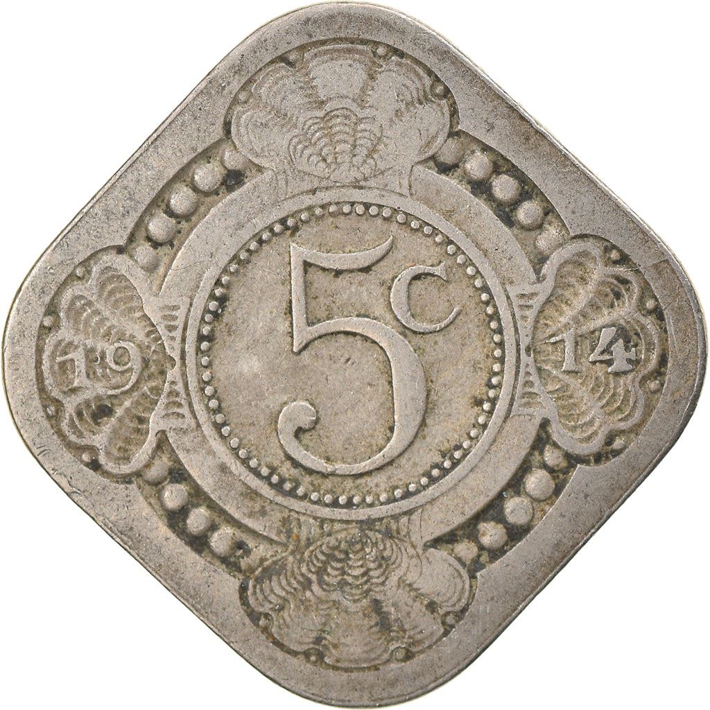 Netherlands Coin 5 Cents | Queen Wilhelmina | KM153 | 1913 - 1940