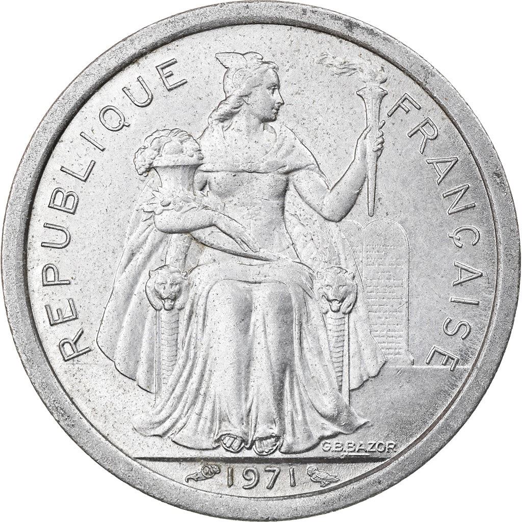 New Caledonia 1 Franc Coin 1971 KM 8